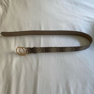 Faux snake skin belt